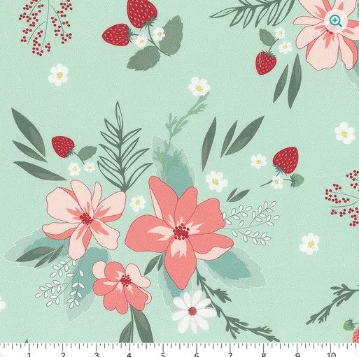 Riley Blake Designs Berry Market Floral Songbird 108" Wide Backing Fabric - WB 15749-Songbird - 3 YARD Fabrics Riley Blake