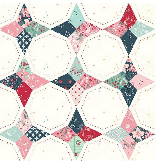Riley Blake Designs Berry Market Star Multi 108" Wide Backing Fabric - WB 15748-Multi - 3 YARD Fabrics Riley Blake