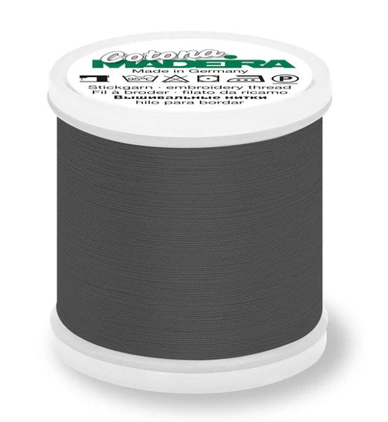 Madeira Cotona 80 - Premium Cotton Quilting & Sewing Thread, 500 Black Thread Madeira