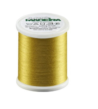 Madeira Cotona 50 - Premium Cotton Quilting & Sewing Thread, 575 Mustard Yellow Thread Madeira