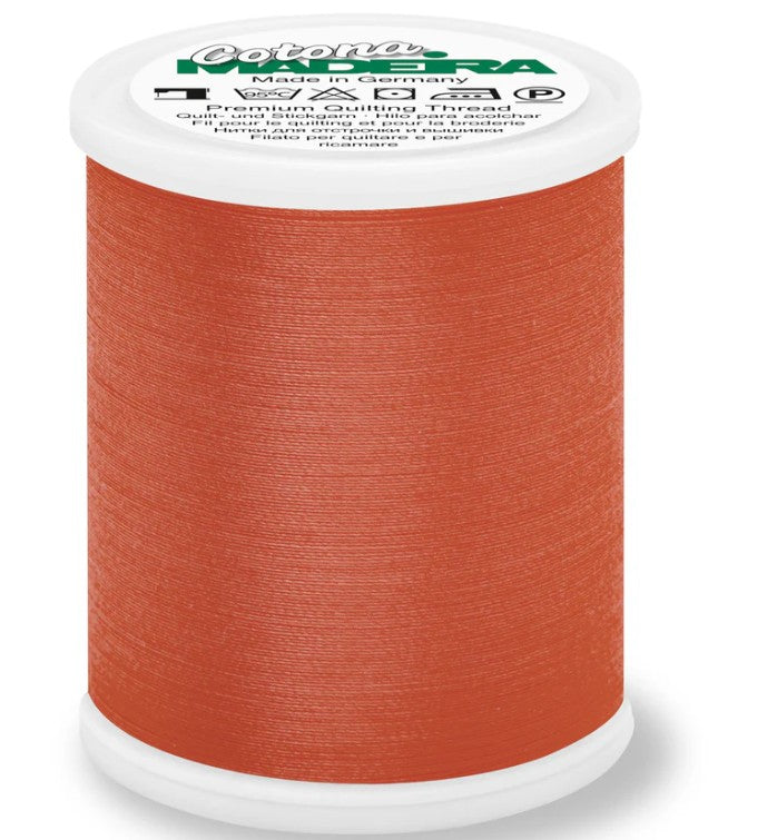 Madeira Cotona 50 - Premium Cotton Quilting & Sewing Thread, 587 Tomato Thread Madeira