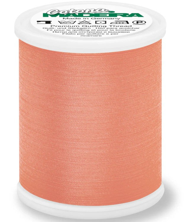 Madeira Cotona 50 - Premium Cotton Quilting & Sewing Thread, 588 Salmon Thread Madeira