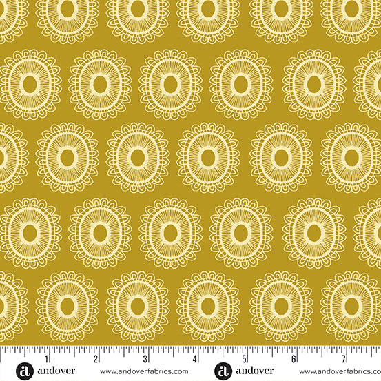 Winged Garden Golden Cream Radiant Revival A-1071-Y Fabrics Andover