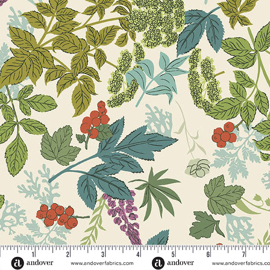 Nordic Summer Wild Flora Buttermilk 108" Wide Backing Fabric - AW-10371-L - 3 YARD CUT - Andover Fabrics- Pre-Order Fabrics Andover Fabrics