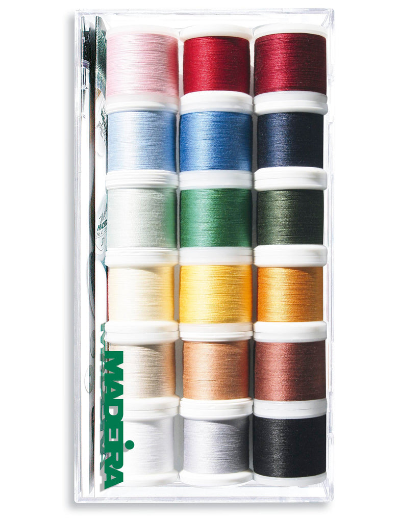 Cotona 30 - 220-yard (200m) Assortment Box, 18 Colors Thread Assortment Boxes Madeira Quilting Thread