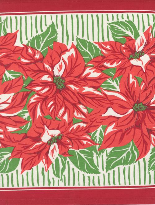 Classic Retro Toweling 16" Floral Poinsettia 920-321 - 3 1/2 YARD Fabrics Moda Fabrics