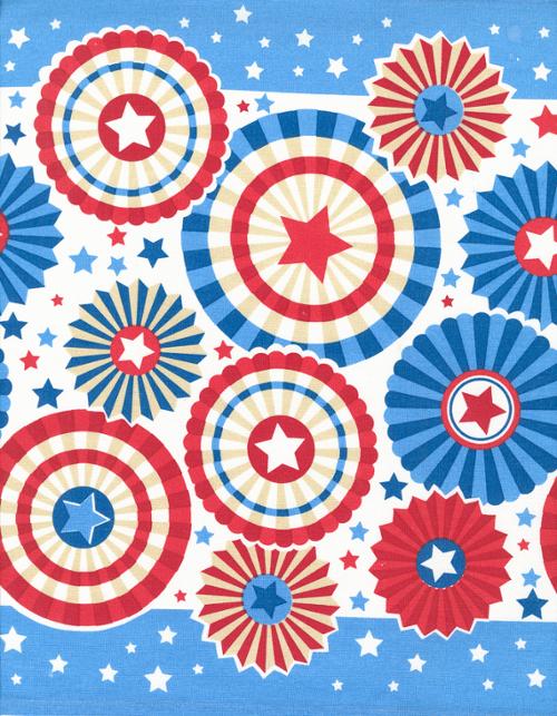 Classic Retro Toweling 16" Americana Celebrate 920-296 - 1 1/2 YARD Fabrics Moda Fabrics