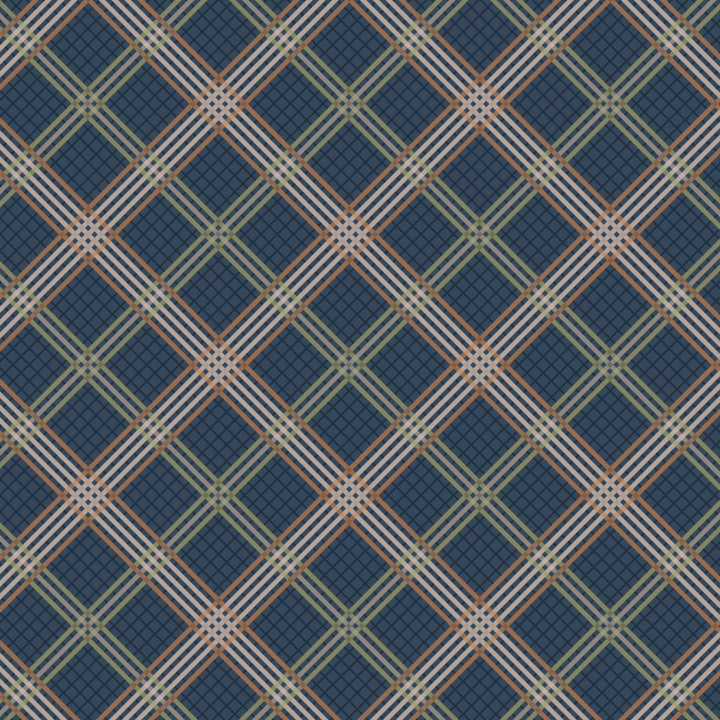 Loch Lewis Blue Check Flannel F539C Fabrics Lewis & Irene