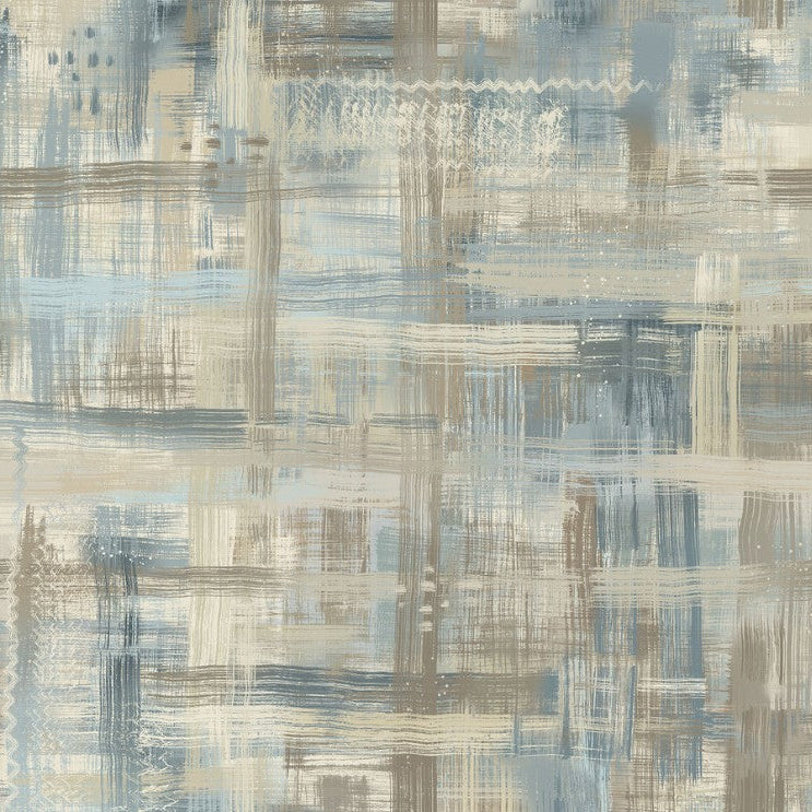 Maywood Studios Colorfield Tan Cream and Blue 108" Wide Backing Fabric - MASQBD650-TEB - 2 YARD Fabrics Maywood