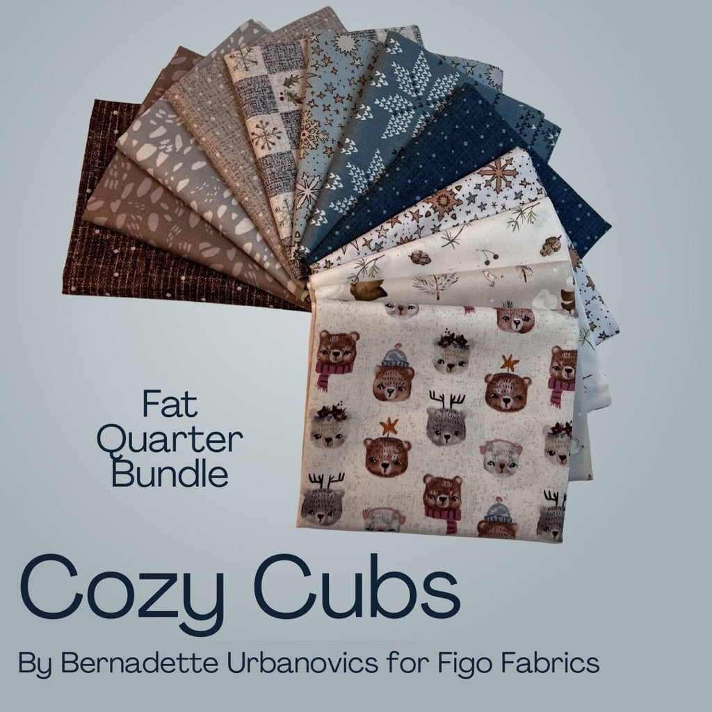 Cozy Cubs Fat Quarter Bundle Fabrics Figo