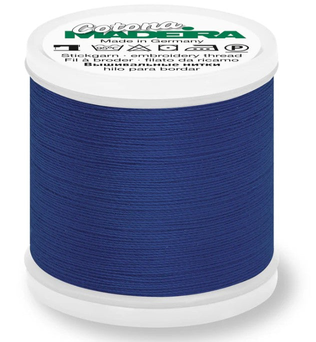 Madeira Cotona 30 - Premium Cotton Quilting & Sewing Thread, 573 Dusty Navy Thread Madeira