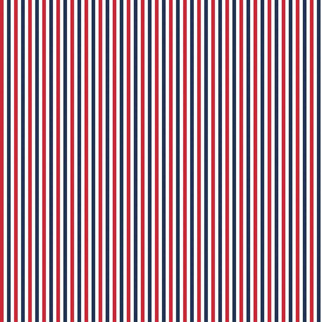 Eighth Inch Stripe Patriotic C495P Fabrics Riley Blake