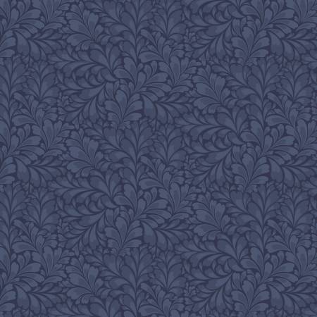 Flourish Blue 5895 DB Fabrics P&B Textiles