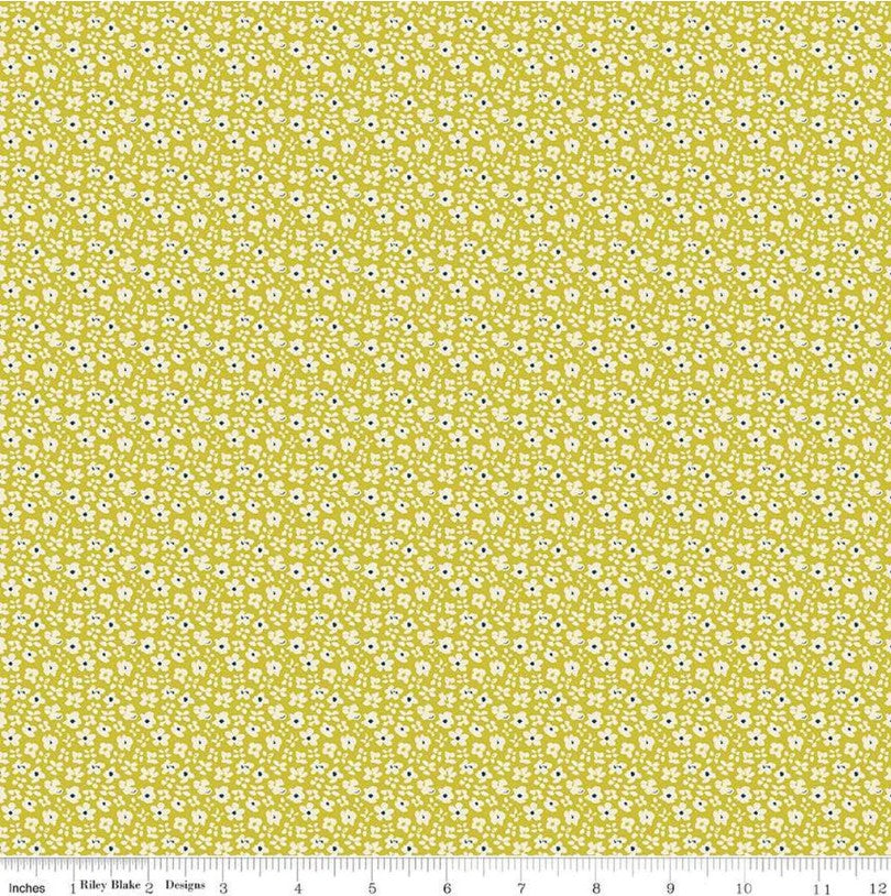 Feed My Soul Daisies Pear C14555-Pear Fabrics Riley Blake