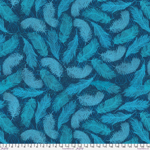 Findings Feathers Indigo PWVW046.INDIGO Fabrics Free Spirit
