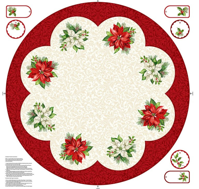 Holiday Joy Tree Skirt Panel C28067-11 Fabrics Northcott