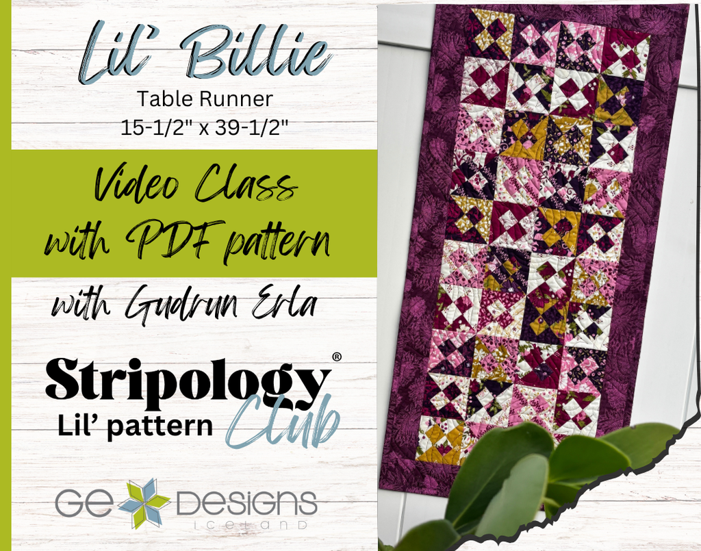 Lil' Billie Video Class - Stripology Lil' Pattern Club Pattern GE Designs