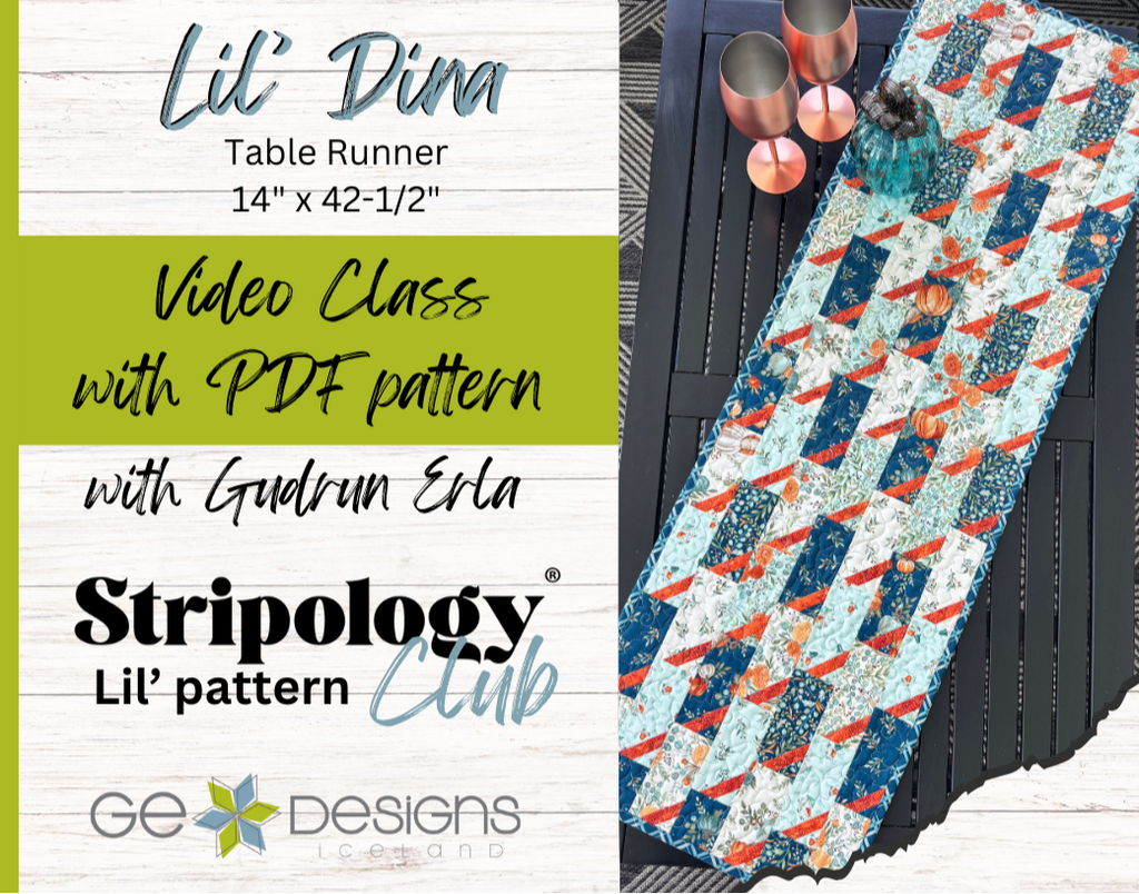 Lil' Dina Video Class - Stripology Lil' Pattern Club Pattern GE Designs