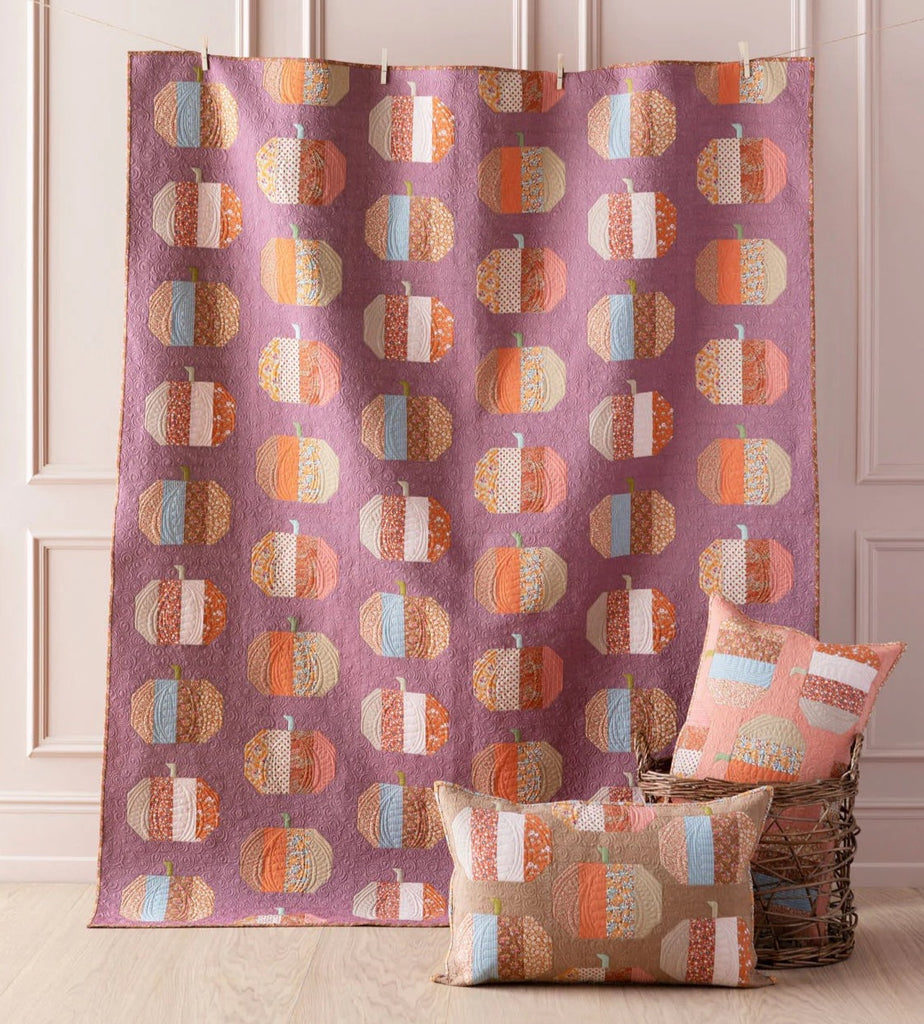 Tilda Pumpkin Memories Quilt - Stripologized Kit - 63" x 78" Fabrics Tilda