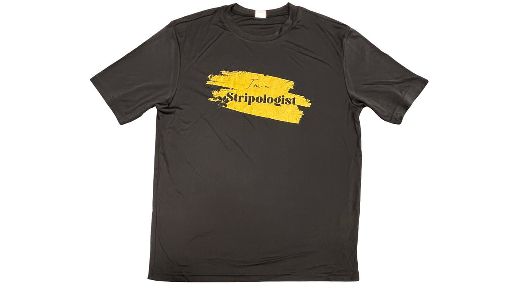 Unisex Stripologist Gold on Black T-Shirt Crew Neck Apparel & Accessories GE Designs