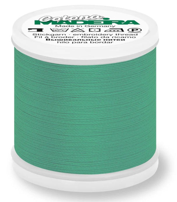 Madeira Cotona 30 - Premium Cotton Quilting & Sewing Thread, 663 Teal Thread Madeira