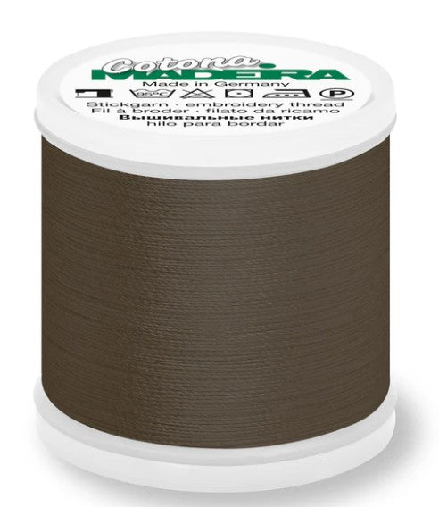 Madeira Cotona 30 - Premium Cotton Quilting & Sewing Thread, 792 Bittersweet Chocolate Thread Madeira