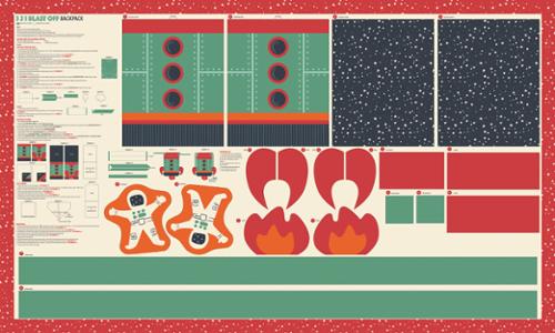 3-2-1 Blast Off Backpack Panel 20957-11 Fabrics Moda Fabrics