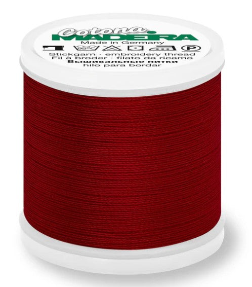 Madeira Cotona 30 - Premium Cotton Quilting & Sewing Thread, 787 Burgundy Thread Madeira