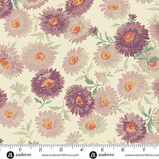 Chrysanthemum Lilac 108" Wide Backing Fabric - AW1680-P - 2 YARD CUT Andover Fabrics Fabrics Andover Fabrics