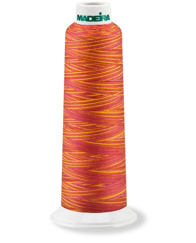 Madeira AeroQuilt 40 - Premium Longarm Quilting Thread, 9506 Coral Fish Variegated Thread Madeira