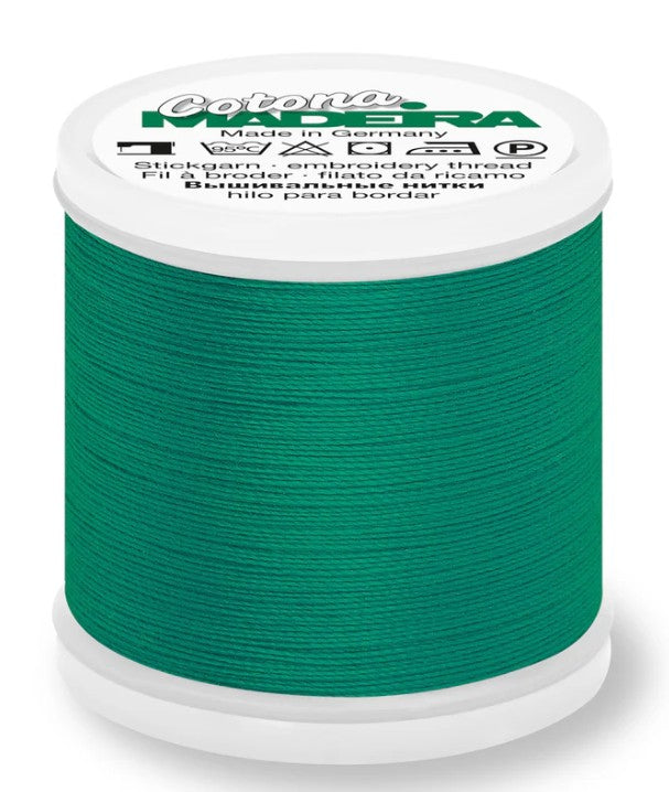 Madeira Cotona 30 - Premium Cotton Quilting & Sewing Thread, 667 Dark Teal Thread Madeira