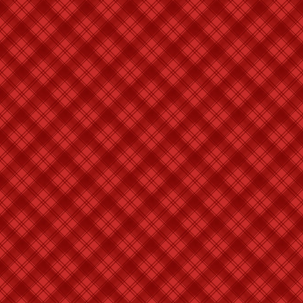 Cardinal Celebration Diagonal Plaid Red 37760-333 Fabrics Wilmington