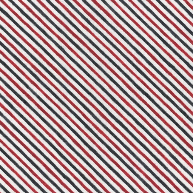 Merry Gnome-ments Diagonal Stripe Blue 39897-139 Fabrics Wilmington