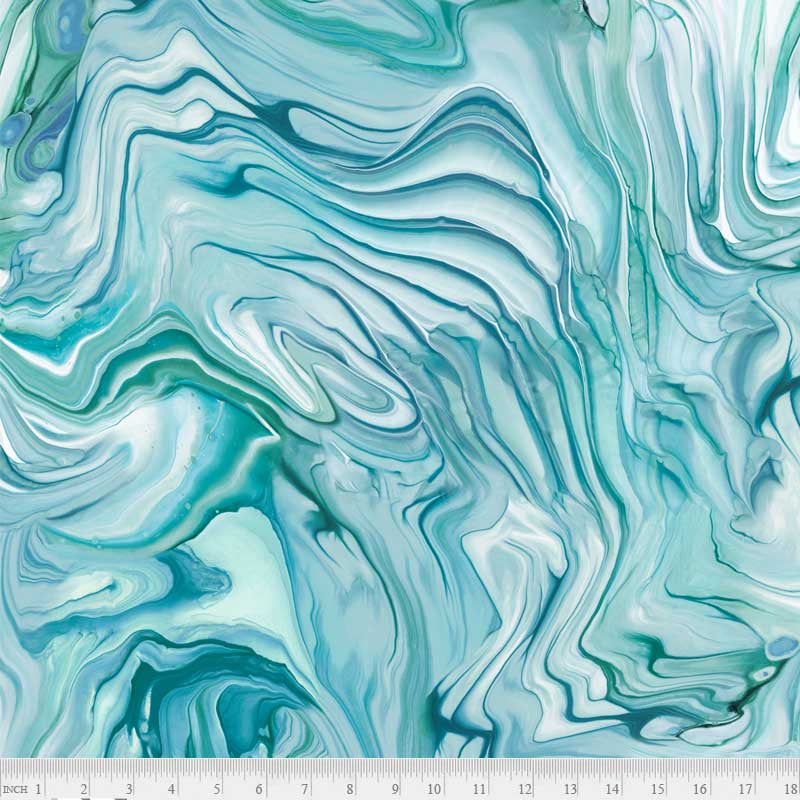 Fluidity Teal 108" Wide Backing Fabric - FL2W 5586 T - 3 YARD CUT P&B Textiles Fabrics P&B Textiles