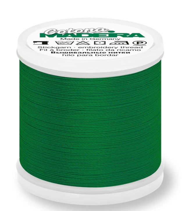 Madeira Cotona 30 - Premium Cotton Quilting & Sewing Thread, 665 Green Thread Madeira