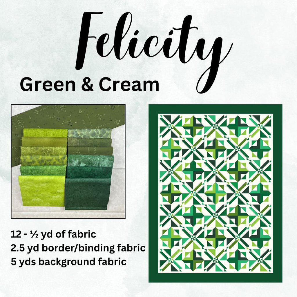 Felicity-Green & Cream Fabrics GE Designs