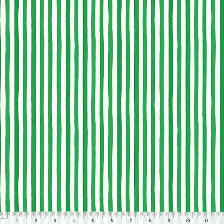 Christmas Village Festive Stripe Green 53909-10Green Fabrics Windham Fabrics