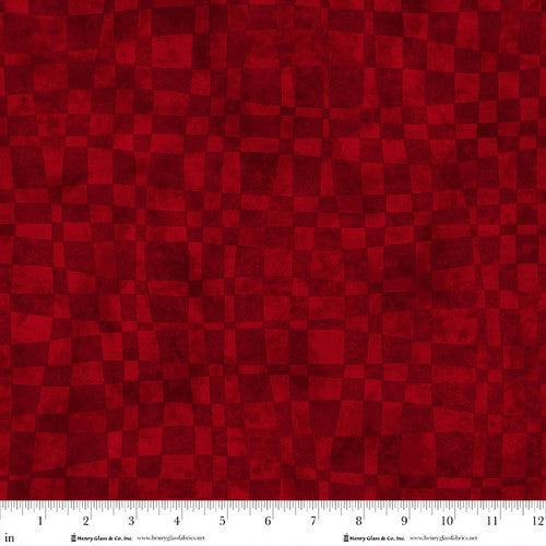 Hollyville Manor Vintage Check Red 3514-88 Fabrics Henry Glass