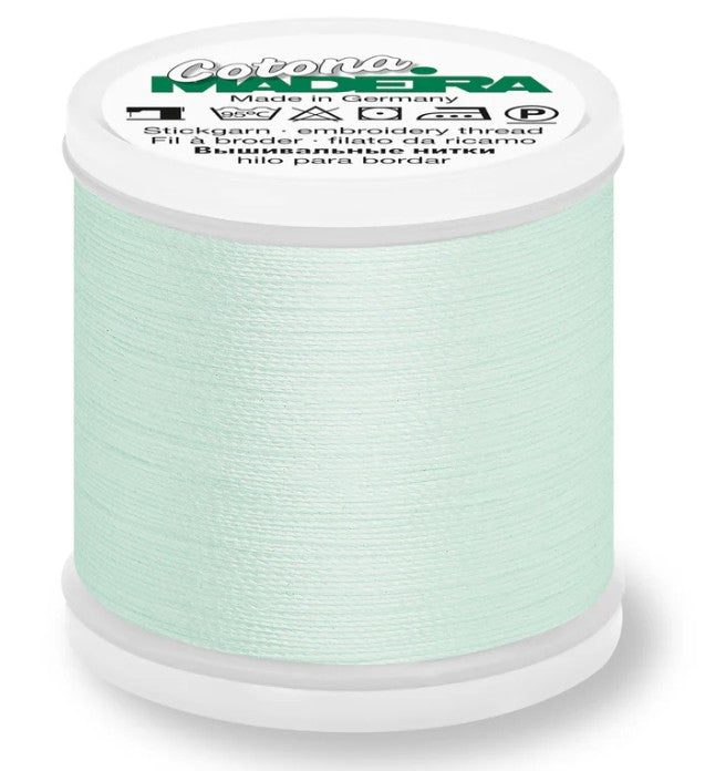 Madeira Cotona 30 - Premium Cotton Quilting & Sewing Thread, 661 Lighter Green Thread Madeira