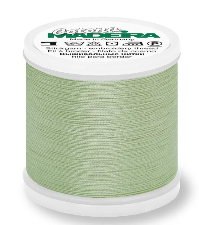 Madeira Cotona 30 - Premium Cotton Quilting & Sewing Thread, 711 Light Green Thread Madeira