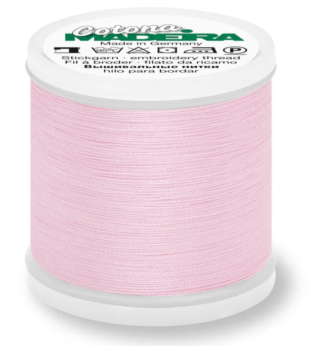 Madeira Cotona 30 - Premium Cotton Quilting & Sewing Thread, 590 Light Pink Thread Madeira