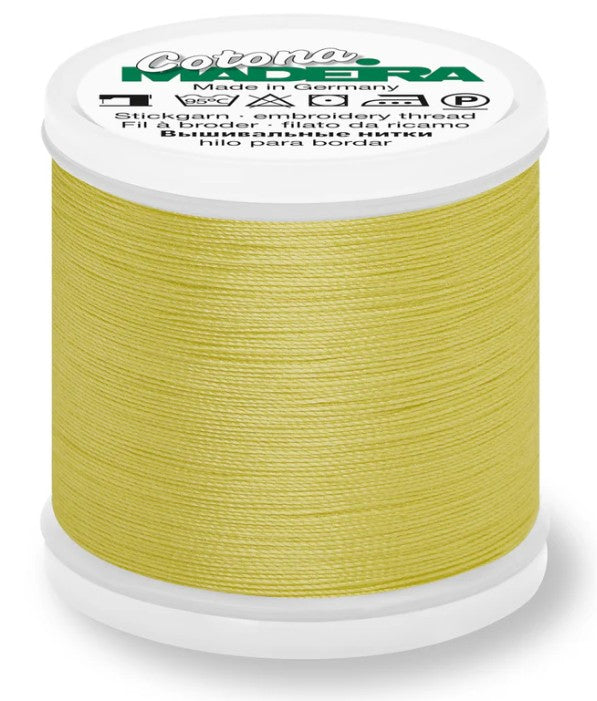 Madeira Cotona 30 - Premium Cotton Quilting & Sewing Thread, 575 Mustard Yellow Thread Madeira