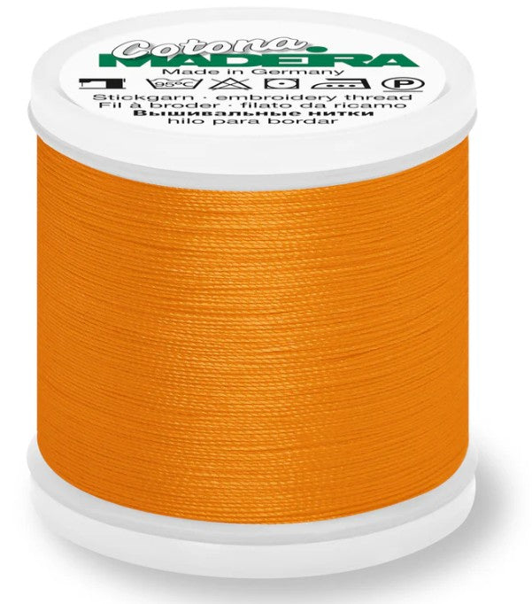 Madeira Cotona 30 - Premium Cotton Quilting & Sewing Thread, 604 Orange Thread Madeira