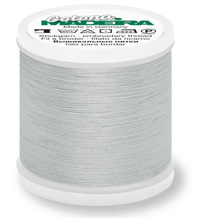 Madeira Cotona 30 - Premium Cotton Quilting & Sewing Thread, 570 Pale Powder Blue Thread Madeira