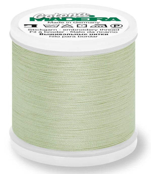 Madeira Cotona 30 - Premium Cotton Quilting & Sewing Thread, 618 Pale Seafoam Thread Madeira