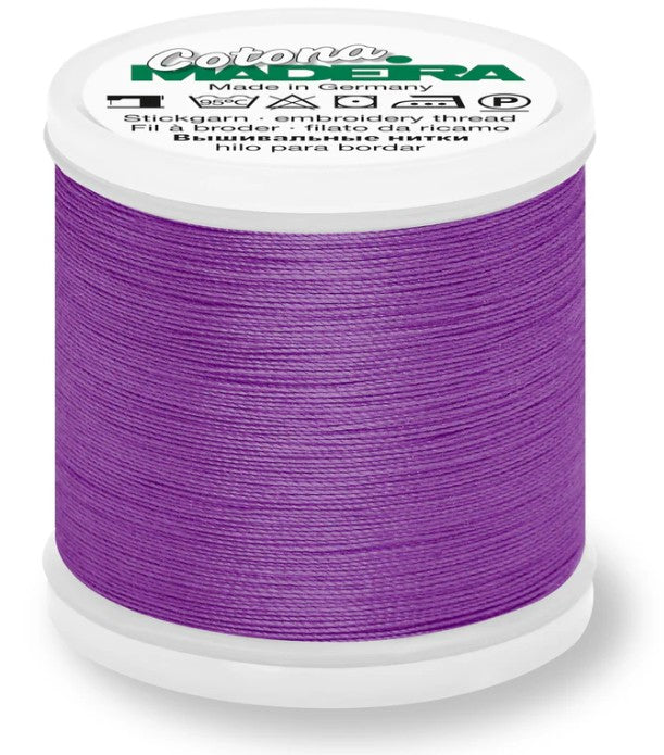 Madeira Cotona 30 - Premium Cotton Quilting & Sewing Thread, 636 Purple Thread Madeira