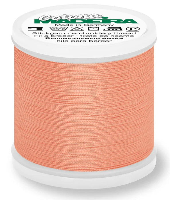 Madeira Cotona 30 - Premium Cotton Quilting & Sewing Thread, 588 Salmon Thread Madeira