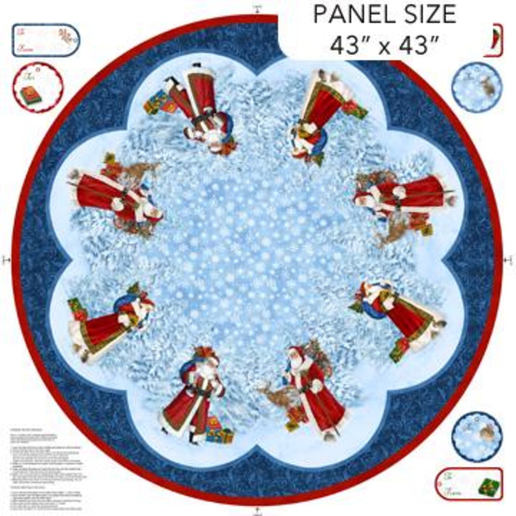 St. Nicholas Tree Skirt Panel C28211-48 Fabrics Northcott