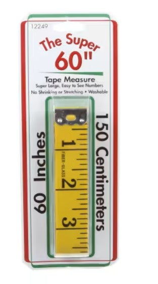Tape Measure 60in Yellow #12249 Tool Checker