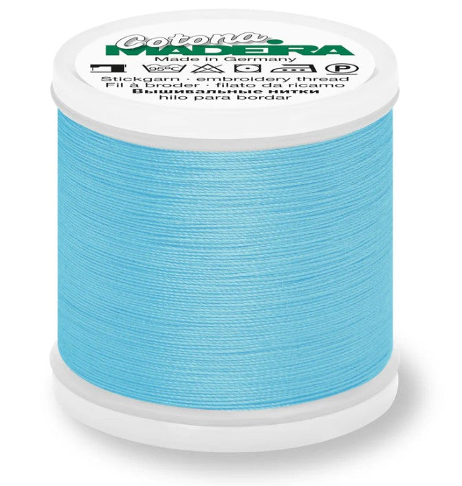 Madeira Cotona 30 - Premium Cotton Quilting & Sewing Thread, 633 Turquoise Thread Madeira